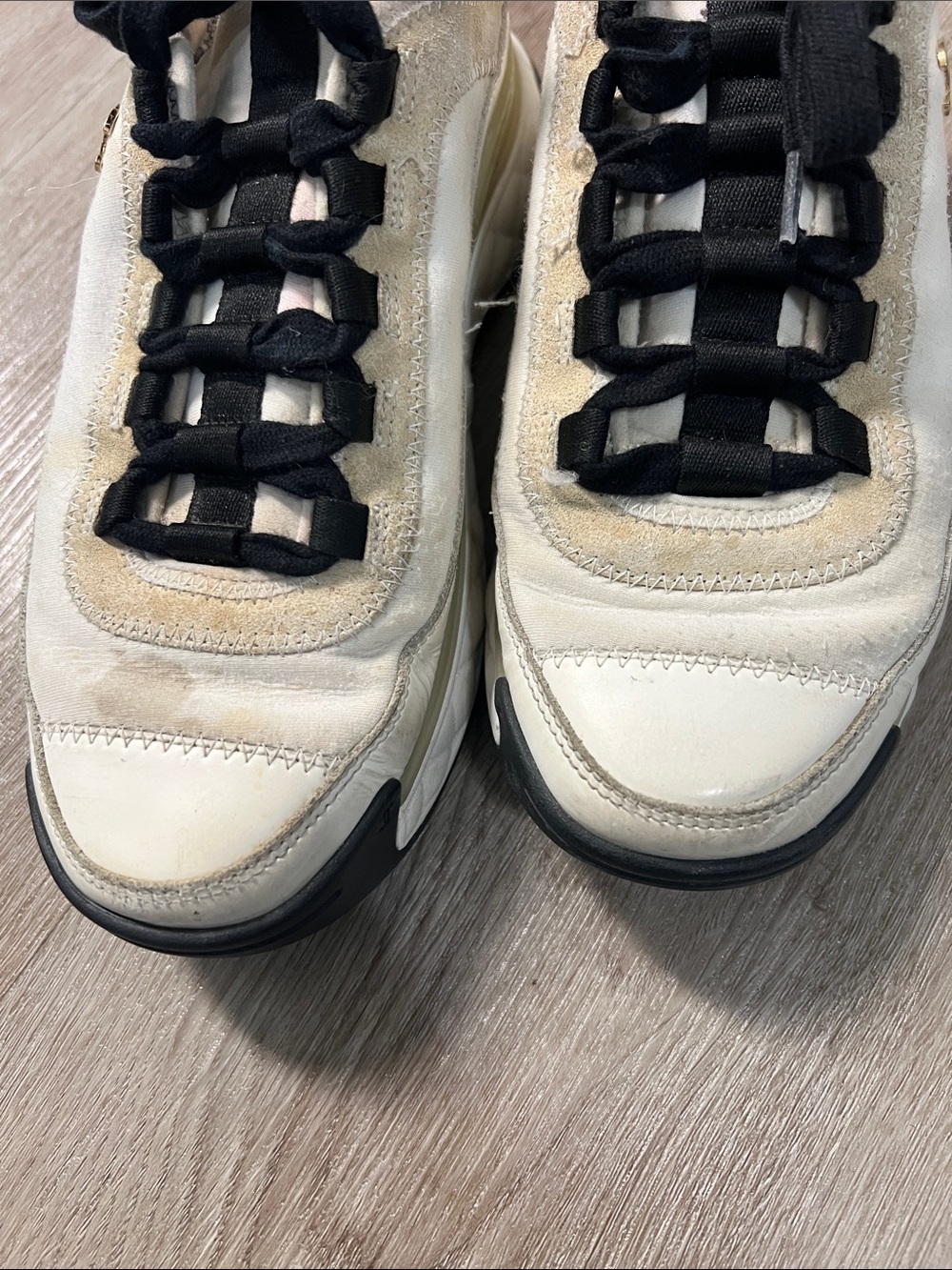Chanel Trainers Suede and Leather Sneakers - Picture 4 of 15